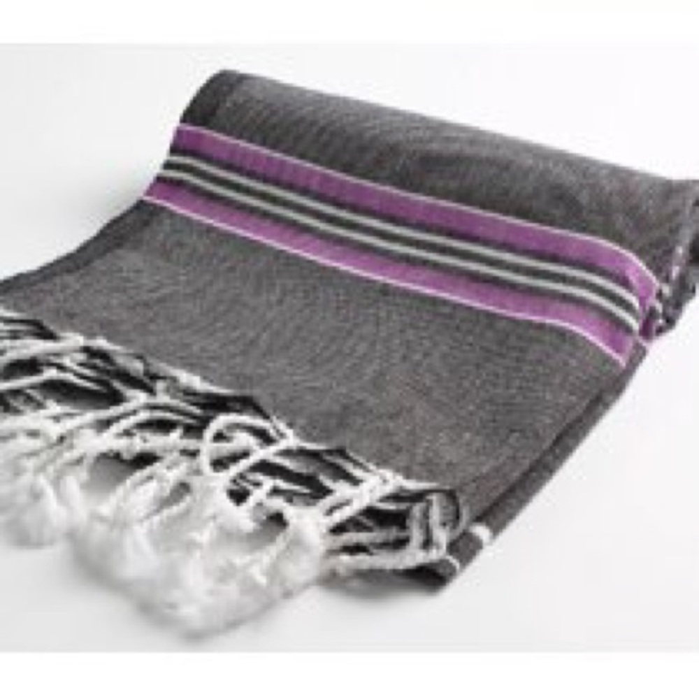 2 Black Turkish Bath Towels